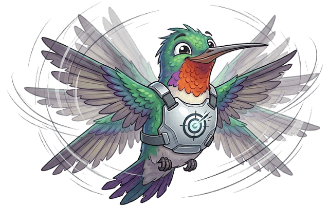 Sam le colibri — mascotte Troubles du Déficit de l'Attention avec ou sans Hyperactivité